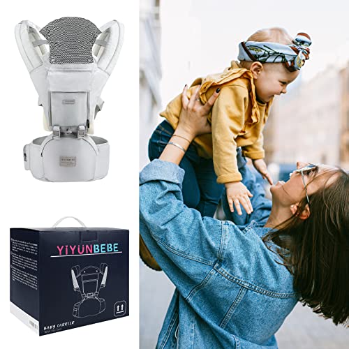 Yiyunbebe Baby Carriers For All Seasons, 3-In-1 Baby Wrap Carrier With Hip Seat, Baby Carrier Infantino Backpack For Men Women Hiking Shopping Travelling #TOP5
