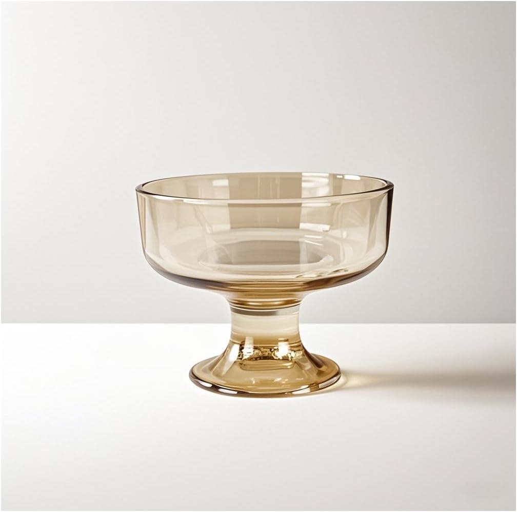 6-Piece Mini Footed Glass Ice Cream Bowls Versatile Dessert Bowls and Cups Suitable for Party Scenarios Such as Desserts Fruits Nuts Cocktails 6.3 oz (amber) - Image 2