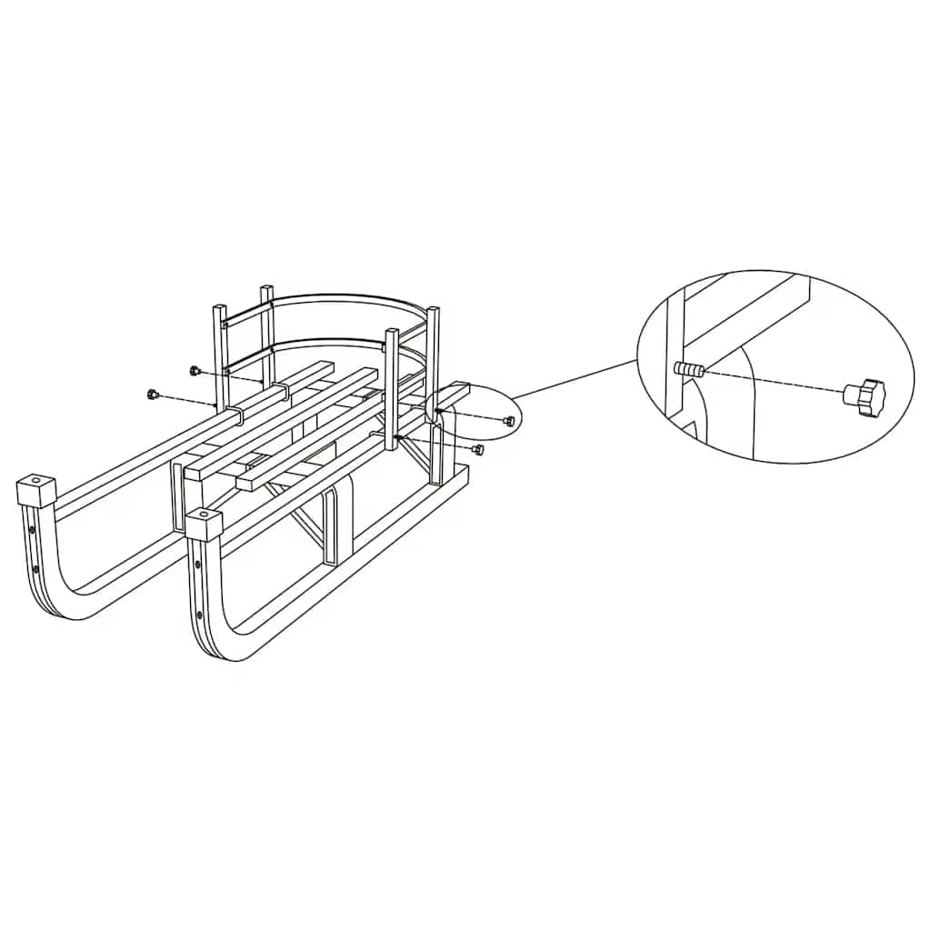 Schienale per slittino blu compensato con design a doppia doghe per bambini e adulti, materiali robusti in legno e plastica, adatto per inverno, neve, piste, attività all'aperto, slittino