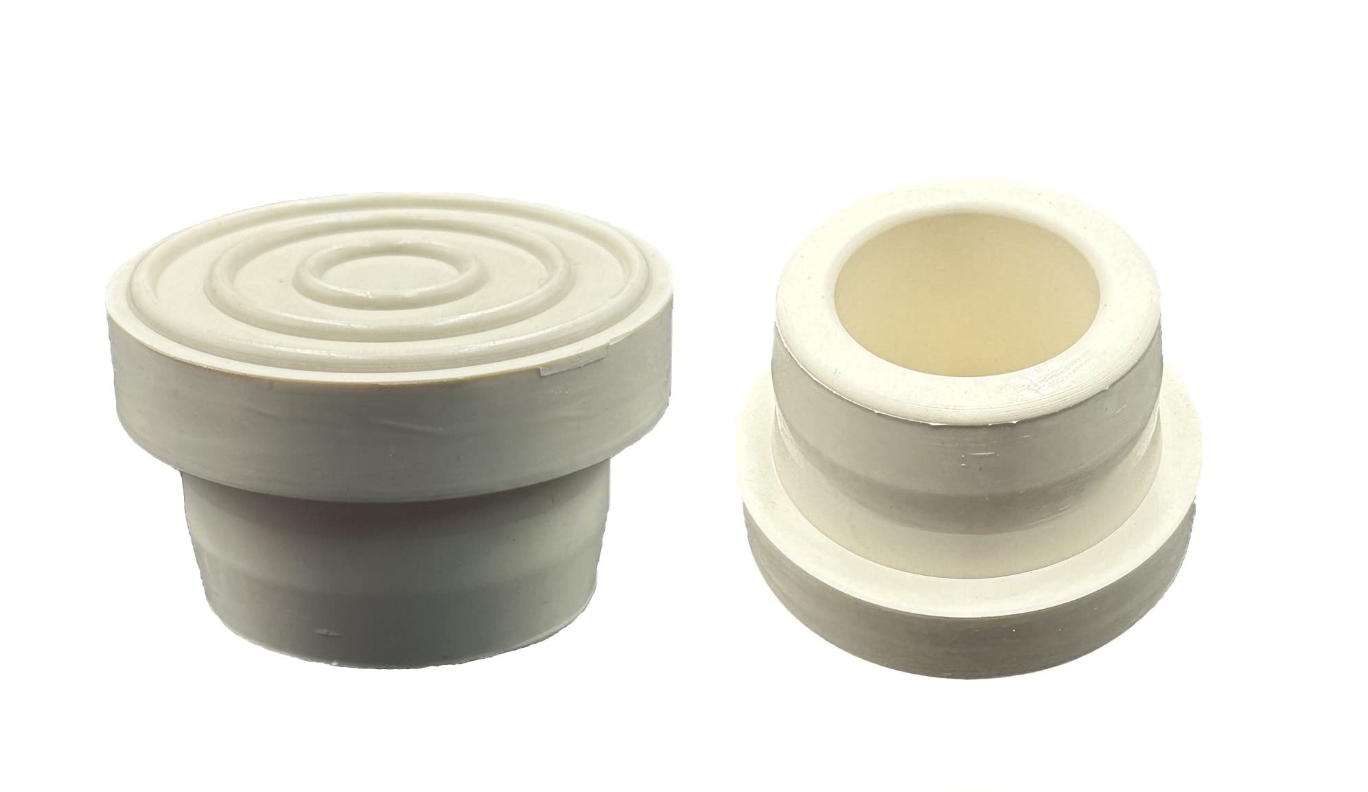 BYQQ Replace (2-Pack) Rubber Inground Pool Ladder Bumpers (White) - Fits 1.90” Swimming Pool