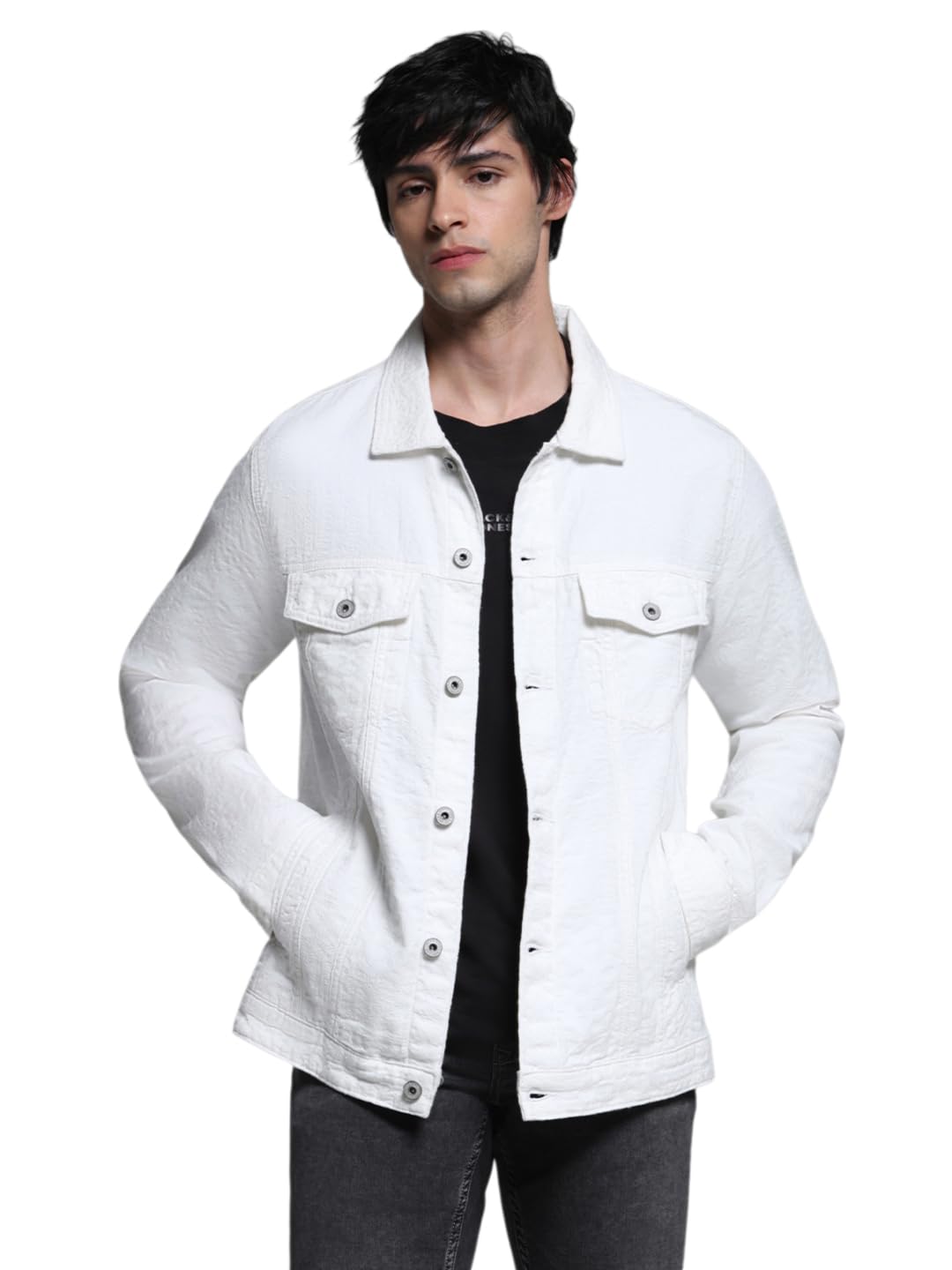 jack & jones Men's Cotton Blend Standard Length A-Line Coat-picture-10