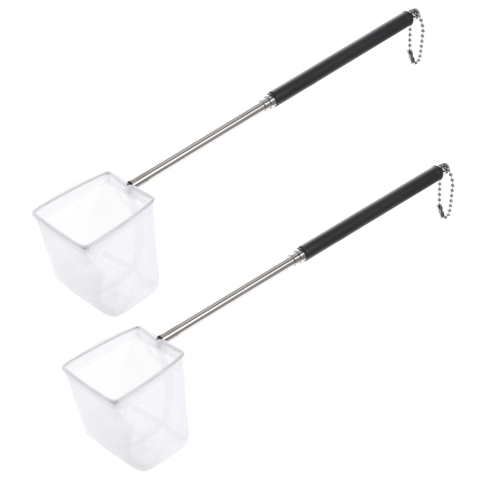 2 Pack Shrimp Net Small Aquarium Net 2 Inch Tiny Fish Nets for Fish Tank Nets with Extendable Stainless Steel Handle
