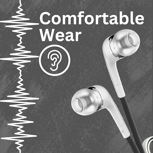 Image of GEARZTOUCH GSP in Ear 3.5mm Wired Earphones with in Line HD Mic, Powerful Audio, Clear Sound, Noise Isolation with Precise Bass, Unique Earbuds Design,in line Controls,Wide Compatibility (Black)