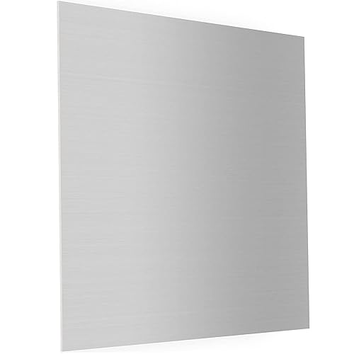 5052 H32 - Hoja de aluminio de 12 x 12 x 164 (0.02 pulgadas), placa de aluminio delgada plana cubierta con película protectora, placa de metal de