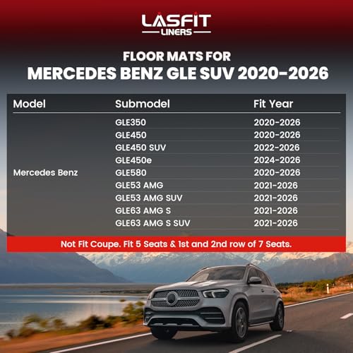 Image of LASFIT Floor & Cargo Mats for Mercedes Benz GLE 2020-2026