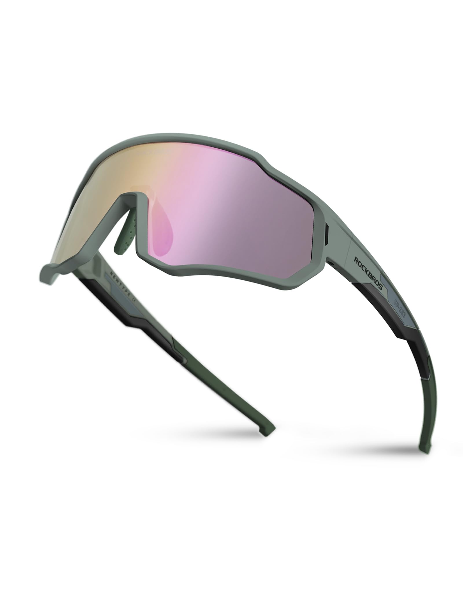 ROCKBROS Occhiali da Sole Ciclismo Polarizzati per Bambini 23g Ultraleggero | UV400 Protezione, Montatura TR90, Nasello Regolabile, con Cinturino, Occhiali Sportivi per Bici Corsa Baseball Viaggi