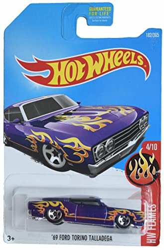 Hot Wheels '69 Ford Torino Talladega, HW Flames 4/10 [Purple]