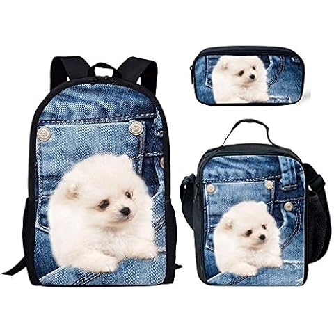 Fashionable Middle School Backpack Set with Lunch Bag Cover