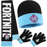 Fortnite Gorro y Bufanda Guantes para Invierno, Set 3 Piezas