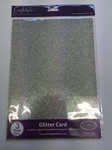 A4 argento con brillantini