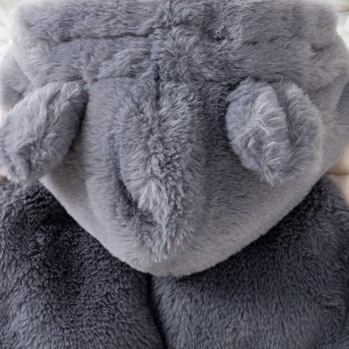 Boys Girls Fleece Jacket with Hood, Color Block Fuzzy Warm Winter Coats Kids Zip Up Hooded Plush Outwear 1-6 Years3