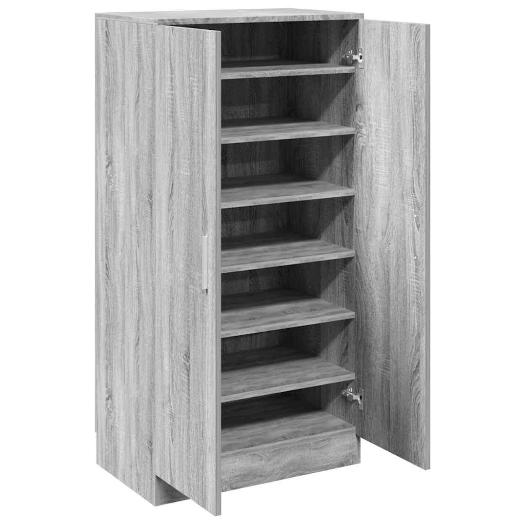 Scarpiera grigio Sonoma, 55 x 35 x 108 cm, in legno