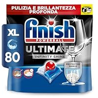Finish Ultimate Infinity Shine Pastiglie Lavastoviglie, 80 Capsule Lavastoviglie, Detergenti per...