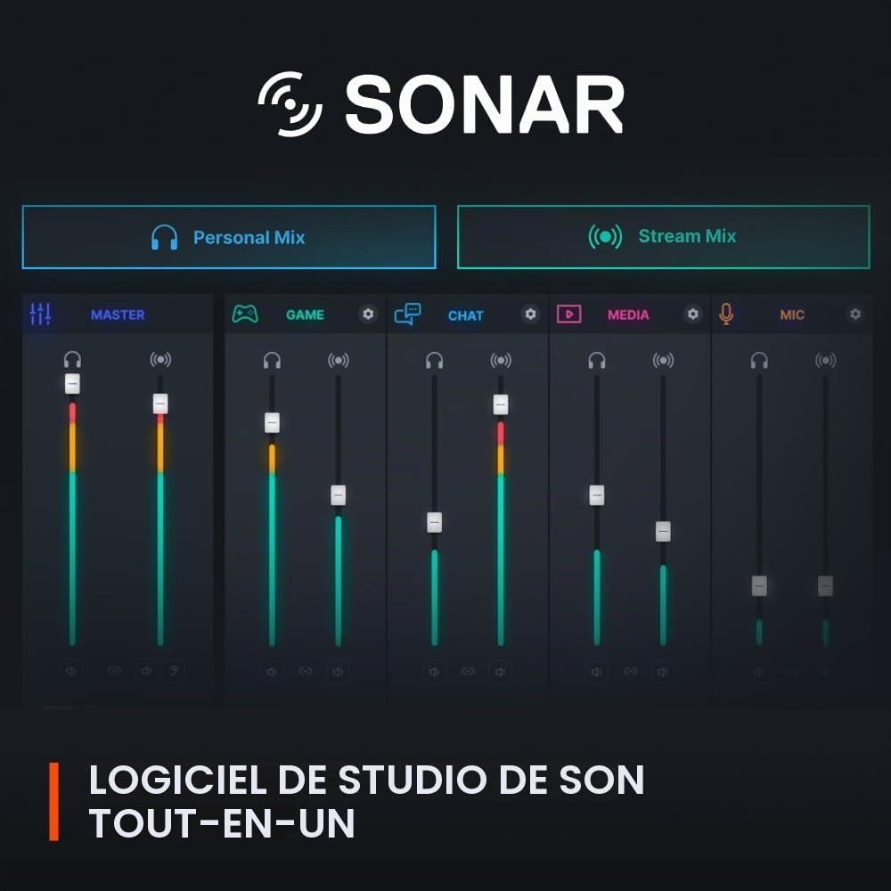 SteelSeries Microphone USB Alias pour PC - Capsule 3X Plus Grande pour Jouer, Streamer et podcaster - Logiciel Audio Sonar pour Streamers - Réduction du Bruit par IA - Support Amortisseur
