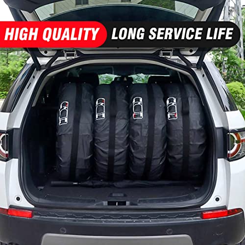 Image of Tire Covers (4 Pack) Dust-Proof Waterproof UV Sun Protectors for Motorhome RV Travel Trailer Camper Truck SUV Van