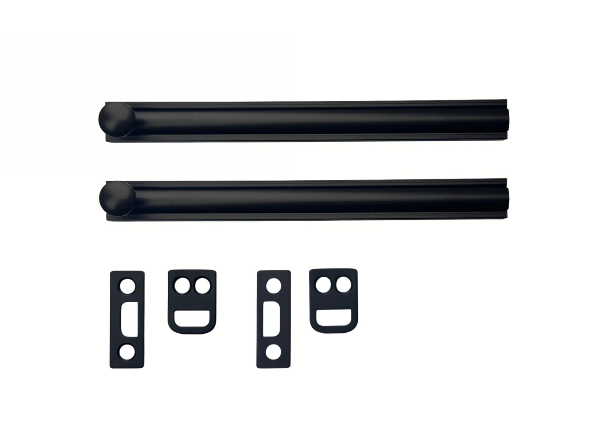 Solid Brass Surface Bolts - 3" Matte Black -5