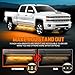 VANPOE 2PCS 70 inch Truck Emergency Strobe Lights Strip 864 LED Running Board Lights Bar Waterproof Flexible Flashing Warning Safety Light for Trucks Construction Vehicles Pickup SUV (Amber White)