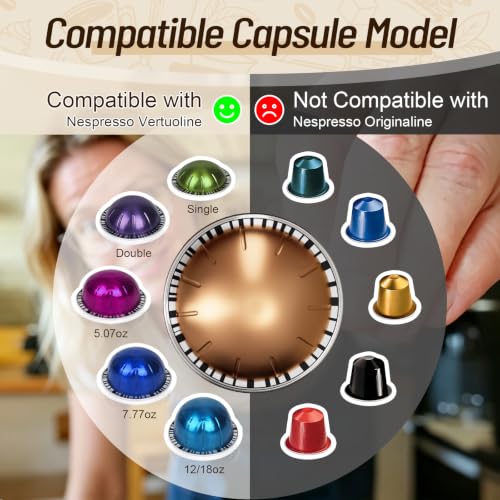Image of 200 Pcs Aluminum Foil Seal Lids with Double Ear Tabs | Strong Sealing Performance, 3-Point Positioning Design for Reusable Nespresso Vertuo Coffee Pods Capsules