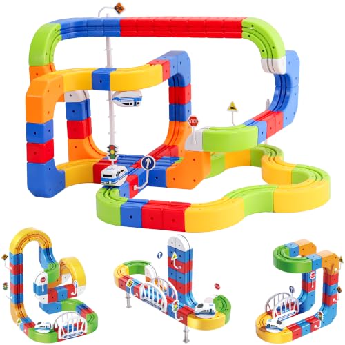 173PCS KlickRail Electric Train Set for Kids 3 4 5 6 7 8 Years Old | Gravity-Def...