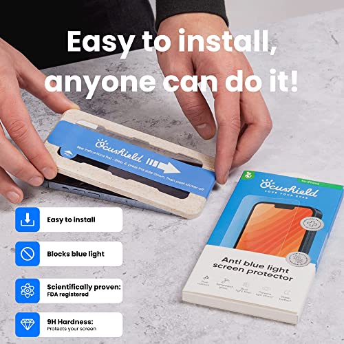 Image of Ocushield Anti Blue Light Tempered Glass Screen Protector for iPhone 7 Plus | iPhone 8 Plus - Protect Your Eyes, Reduce Migraines & Improve Sleep