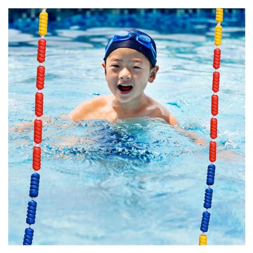 Pool Divider for Shallow And Deep End, 3 10 20 26 33 Ft Long Floating Pool Safety Rope/ Large Buoy Kits with Hooks for Swimming Pools Divider, Easy to Install ( Color : Width 6cm (2.4inch) , Size : 8m