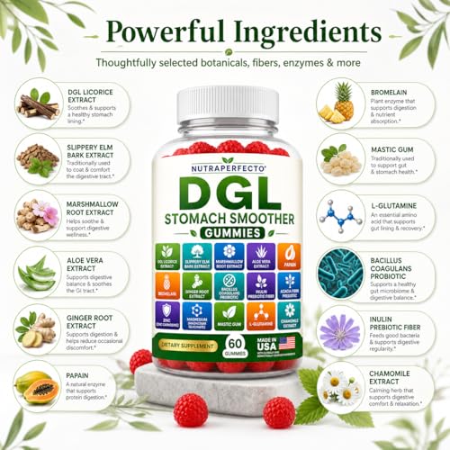 NutraPerfecto DGL Stomach Smoother Gummies