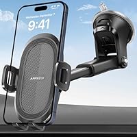 APPS2Car Handyhalterung Auto, 360° Saugnapf Windschutzscheibe & Armaturenbrett Handy Halter für Auto, Universale KFZ Handy Halterung PKW Kompatibel mit iPhone, Samsung & Anderen Smartphones (4.7-6.8\)