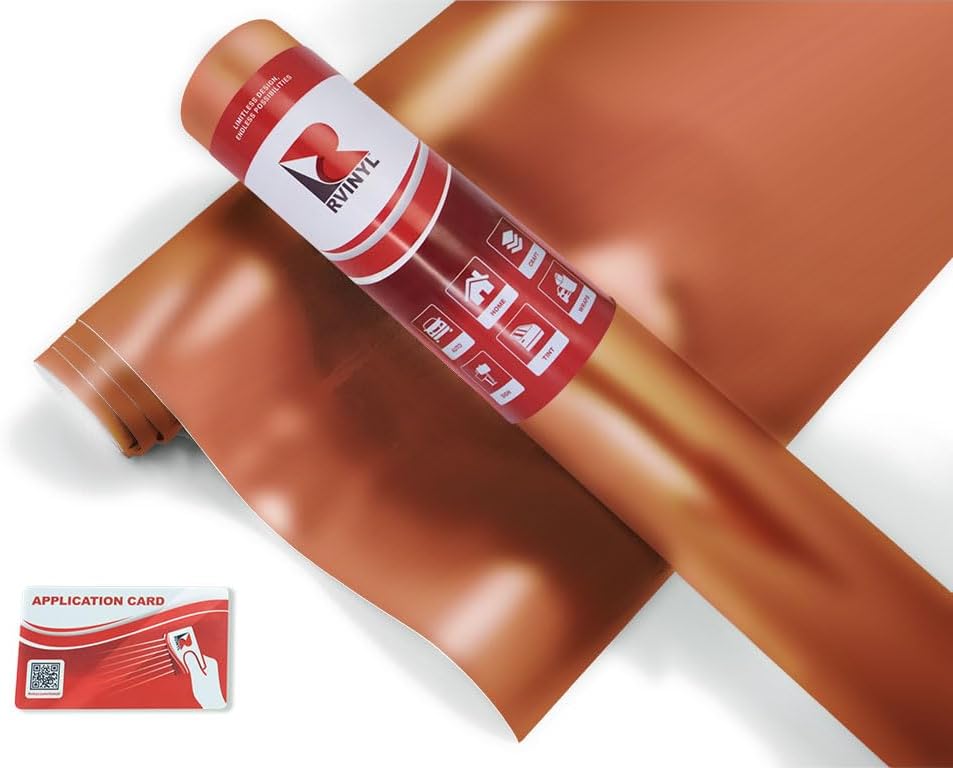 Rwraps Matte Chrome Vinyl Car Wrap Film Sheet Roll with Air Release Technology - 5ft x 25yd, Bronze