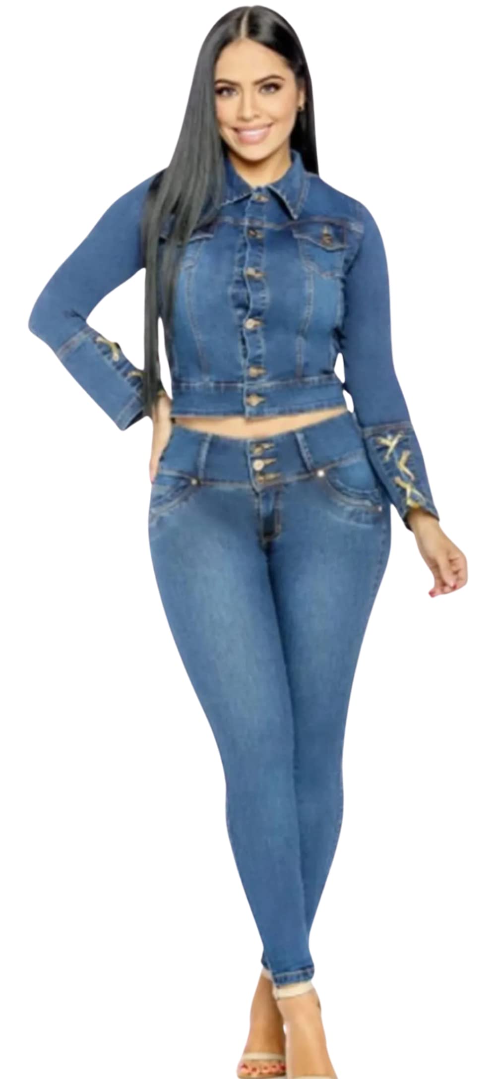 Malibu Boutique Colombian Push Up Set Blue 8153