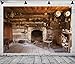 BELECO Rustic Kitchen Backdrop 10x8ft Fabric Western Old Wooden House Kitchen Interior Background Rural Farmhouse Fireplace Cooking Utensils Cooking Background Farmers Cowboys Portrait Photo Props