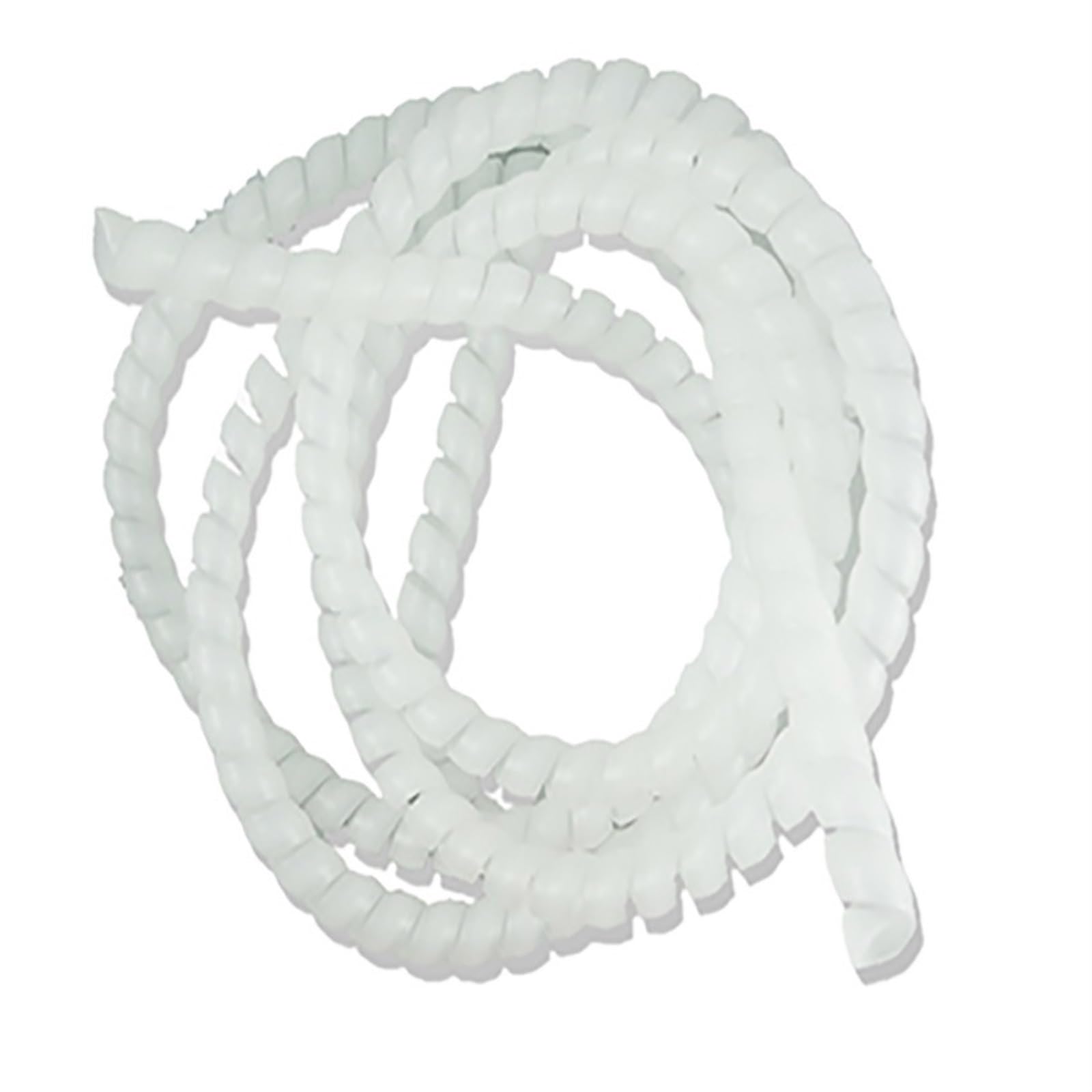 Spiral Wrap 2 Meter Pipe Wire Protective Sleeve 8mm 10mm 12mm 14mm 16mm Spiral Wrap Sleeving Tube Flame Retardant Cable Sleeves Band Winding Tubing Cover(Color:Transparent,Size:12mm inside diameter)