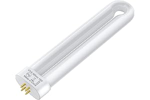 X3,T6, T8, T9 Replacement Bulb for Bug Zapper Outdoor,15W,4-pin Single U-Shaped Twin Tube Bulb