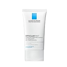 La Roche-Posay Effaclar Mat, Hidratante Diario Para Piel Grasa, Reduce Visiblemente El Aspecto De Los Poros, Hidratante Matificante Libre De Aceite, Suaviza La Textura De La Piel, No Comedogénico y Testado Por Dermatólogos