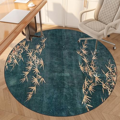 Tappetino per sedia da ufficio per pavimenti in legno duro, rotondo, antiscivolo, protezione per sedia da gioco e computer, 140 cm, tappetino multiuso per sedie a rotelle e tappeti