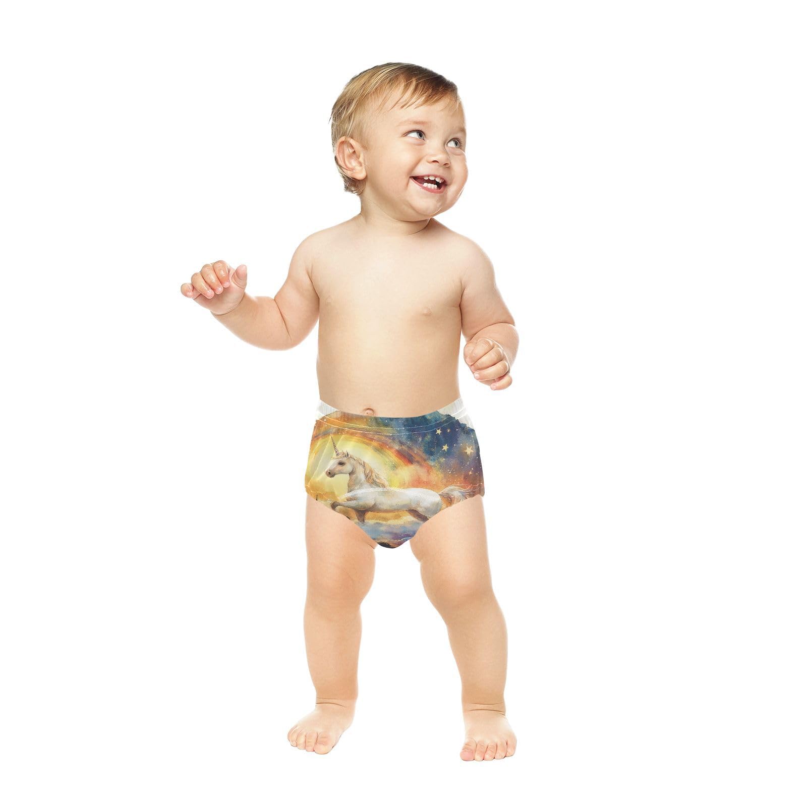 Coikll Oil Painting Horse Toddler Training Underwear Waterproof Baby Pee Pants -2T