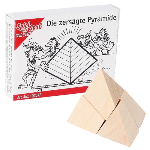 Bartl 102572 Mini-Holz-Puzzle Die zersägte Pyramide aus 4 kleinen...