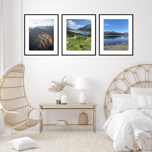 Image of JCJMY 24x30 Picture Frame with 20x24 Mat, Display Photo 20x24 with Mat or 24 x 30 Without Mat, Wall Hanging Large 24 by 30 Poster Frame with Plexiglass, Black