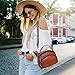 HESHE Genuine Leather Crossbody Bags Leather Purses for Women Vintage Small Shoulder Handbags with Multi-Pockets (Brown)
