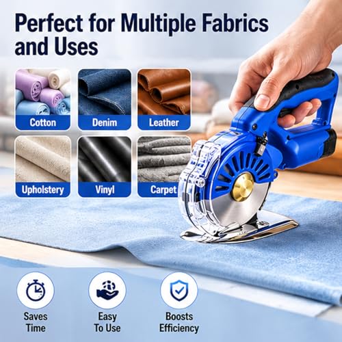 Machine électrique rotative pour tissu pour couper sans fatigue le cuir et l'ameublement