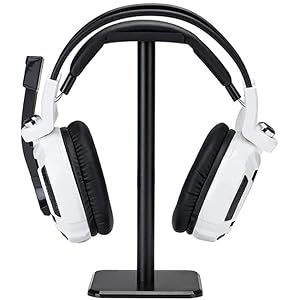 Headphone Stand Aluminum Holder for Microsoft Xbox One Chat, Turtle Beach Recon 50X/50P/Beach XO One Stereo, KingTop Each G2000, Sony Playstation Stereo Headset & More Black