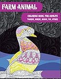  Farm Animal - Coloring Book for adults - Taurus, Horse, Bunny, Pig, other