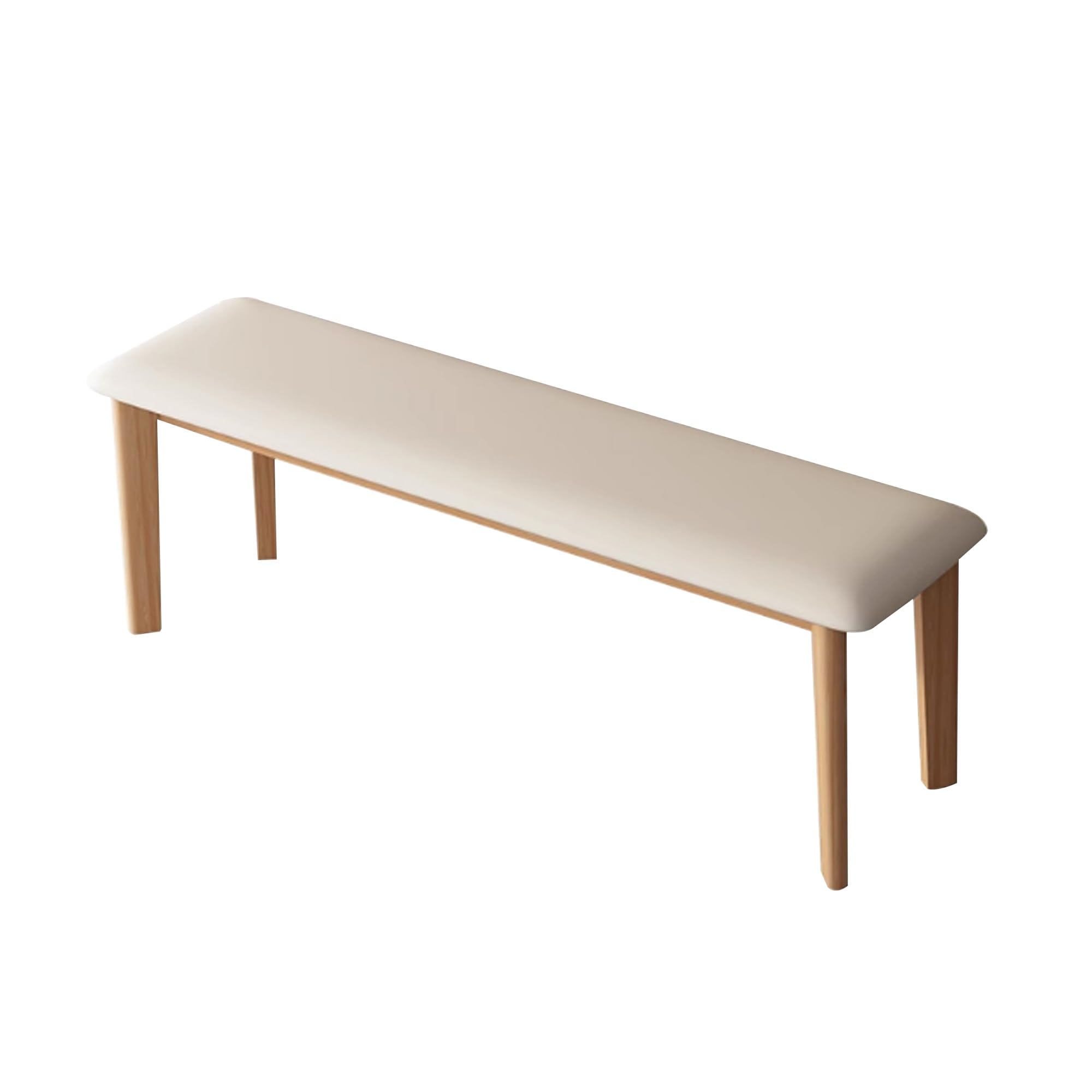 Banc bout de lit en bois d'ébénisterie 140cm, banquette de salon et couloir capitonnée