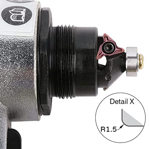 2-In-1 Pneumatic Chamfer Tool,Mini Pneumatic Chamfering Machine Set,Portable Handheld Metal Edge Beveler With Replace Blades For Metal Deburring,45 Degree Arc #TOP1