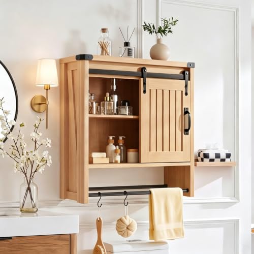 23.7 W Bathroom Wall Cabinet with Sliding Door - image 3