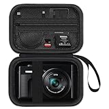 HESPLUS Travel Carrying Case for Panasonic LUMIX ZS99/ LX10/ ZS80/ ZS100/ ZS70/ ZS200/ ZS60 4K Digital Camera, Point and Shoot Camera Storage Case with Elastic Straps & Mesh Pocket, Black