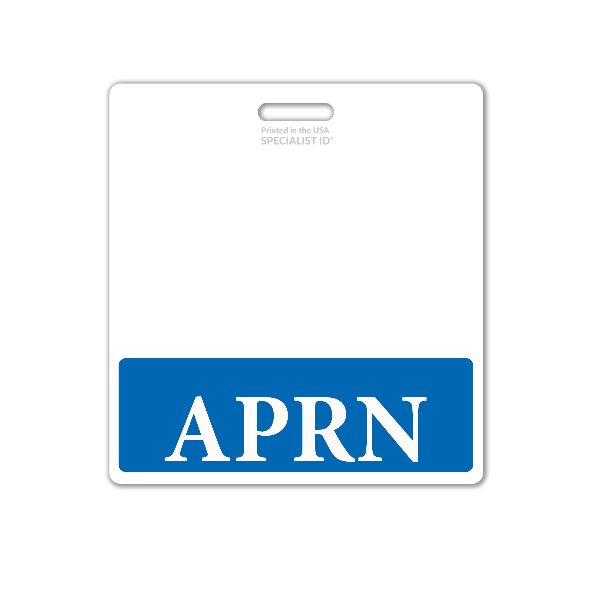 Oversized APRN Badge Buddy Horizontal - Extra Large Badge Buddies Role I’D Backer Card for Nurses - 3 3/8 X 4 1/8 - Wear with I’D Badge Holder - USA Printed by Specialist ID (Blue)