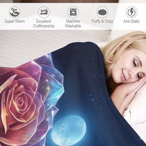 Couverture rose ciel étoilé 180x200cm pour surmonter les nuits fraîches avec douceur