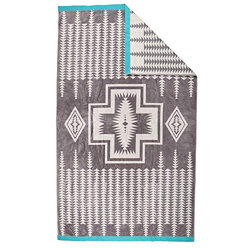 [ ペンドルトン ] PENDLETON タオルブランケット オーバーサイズ ジャガード タオル XB233-55165 ハーディンググレー Oversized Jacquard Towels Harding Grey 大判 バスタオル [並行輸入品]