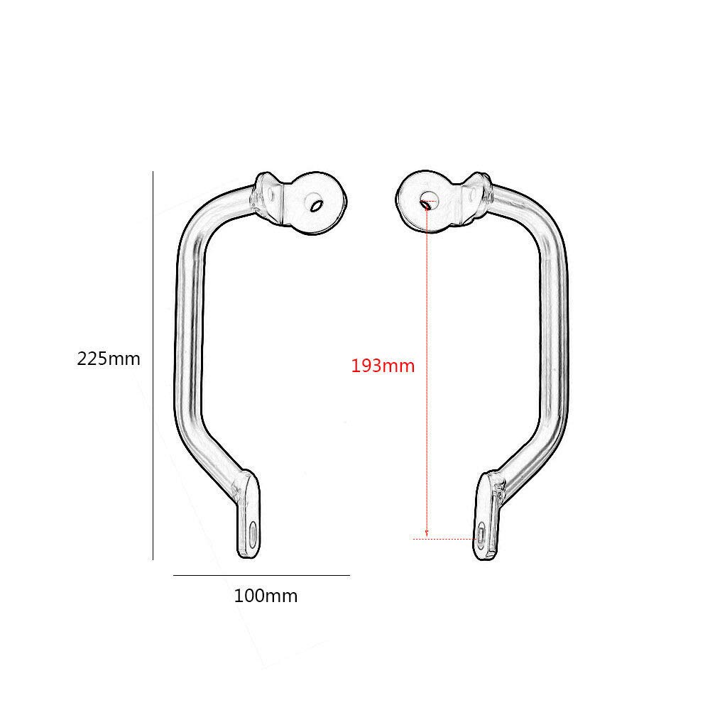 Motorrad Stahl Sozius Haltegriff Sitz Seitenhandlauf Griff Kit für Z900RS Z900RS Z900RS 2017-2023 Z950RS Z950RS Z950RS 2017-2021 Motorrad Zubehör (Schwarz)