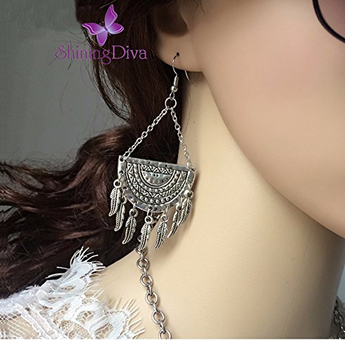 Oxidised Silver Traditional Earrings